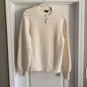 J. Crew Pointelle Balloon Sleeve Sweater